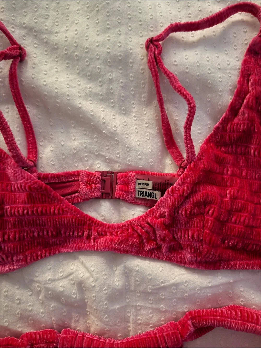 triangl swimwear Textured Hot Pink Bikini Set